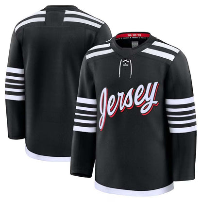 NJ.Devils Fanatics Alternate Premium Jersey - Black Stitched American Hockey Jerseys CROVYIE