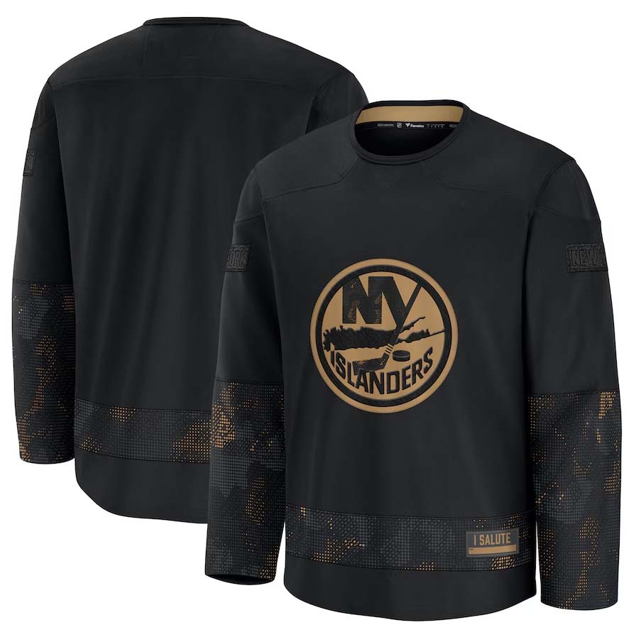 NY.Islanders Fanatics 2024 Military Appreciation Practice Jersey - Black Stitched American Hockey Jerseys CROVYIE