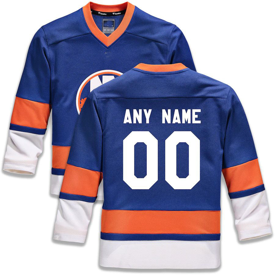 Custom NY.Islanders Fanatics Branded Home Replica  Royal Stitched American Hockey Jerseys CROVYIE