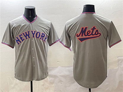 New York Mets Blank Gray 2025 Limited Stitched Baseball Jersey