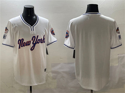 New York Mets Blank White 2025 Spring Training Stitched Baseball Jersey