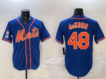 New York Mets #48 Jacob DeGrom Royal 2025 Spring Training Cool Base Stitched Baseball Jersey