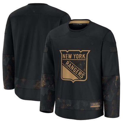 NY.Rangers Fanatics 2024 Military Appreciation Practice Jersey - Black Stitched American Hockey Jerseys CROVYIE