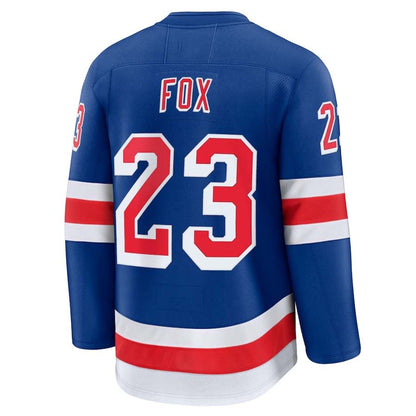 NY.Rangers #23 Adam Fox Fanatics Home Premium Jersey - Blue Stitched American Hockey Jerseys CROVYIE