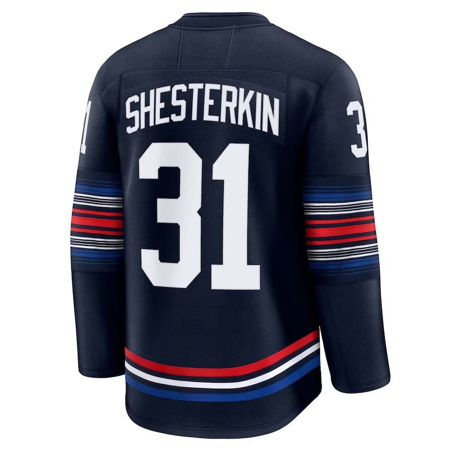 NY.Rangers #31 Igor Shesterkin Fanatics Alternate Premium Jersey - Navy Stitched American Hockey Jerseys CROVYIE