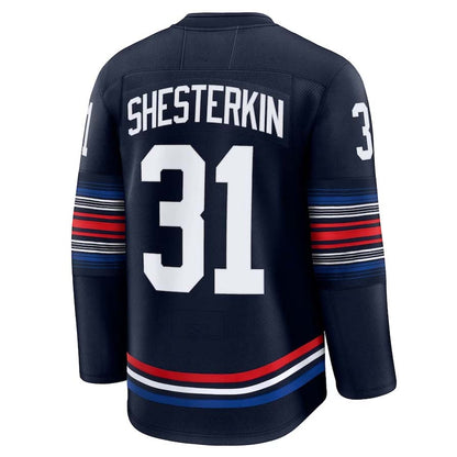NY.Rangers #31 Igor Shesterkin Fanatics Alternate Premium Jersey - Navy Stitched American Hockey Jerseys CROVYIE