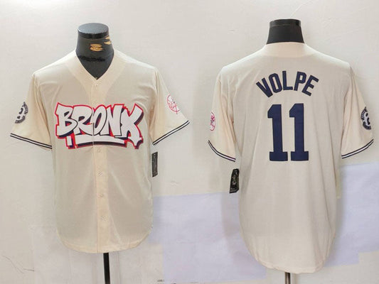 New York Yankees #11 Anthony Volpe Cream Limited Stitched Baseball Jersey