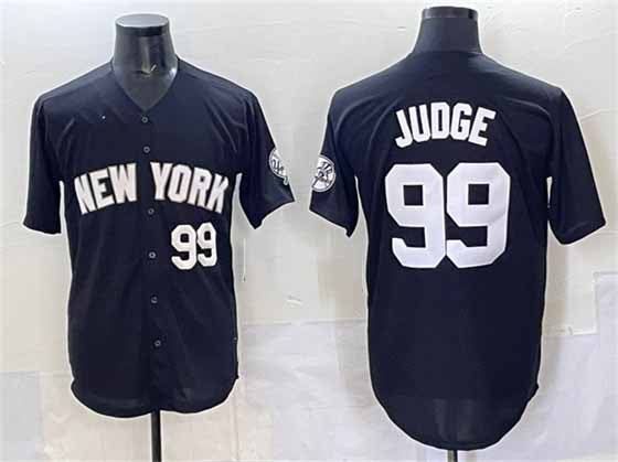 New York Yankees #99 Aaron Judge Black Limited Stitched Baseball Jersey