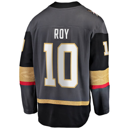 V.Golden Knights #10 Nicolas Roy Fanatics Branded Home Breakaway Player Jersey Gray Hockey Jerseys CROVYIE