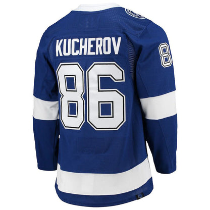 TB.Lightning #86 Nikita Kucherov Home Primegreen Authentic Pro Player Jersey Blue Stitched American Hockey Jerseys CROVYIE