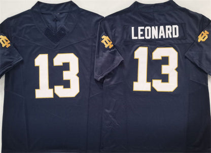 N.Dame Fighting Irish #13 Riley Leonard Navy 2025 F.U.S.E. Limited Stitched Football American College Jerseys