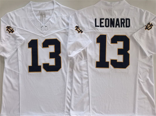 N.Dame Fighting Irish #13 Riley Leonard White 2024 F.U.S.E. Limited Stitched Football American College Jerseys