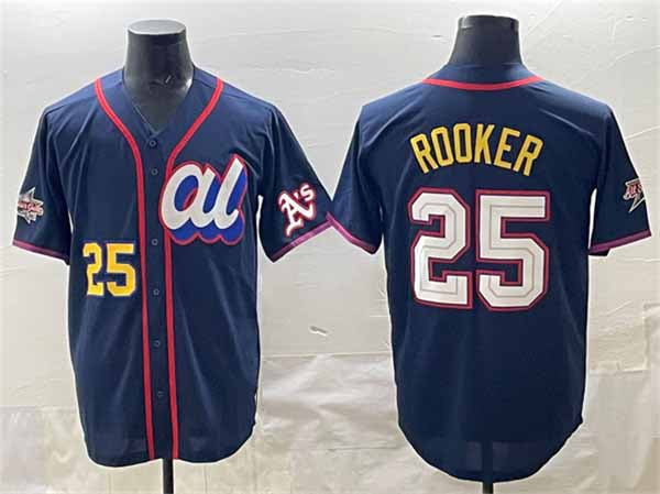 Oakland Athletics American League #25 Brent Rooker Navy 2025 All-Star Edition Limited Stitched Baseball Jersey
