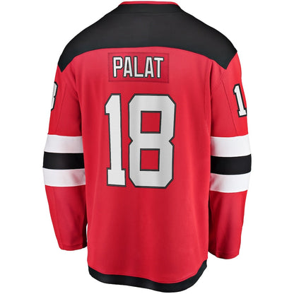 NJ.Devils #18 Ondrej Palat Fanatics Branded Home Breakaway Player Jersey Red Stitched American Hockey Jerseys CROVYIE