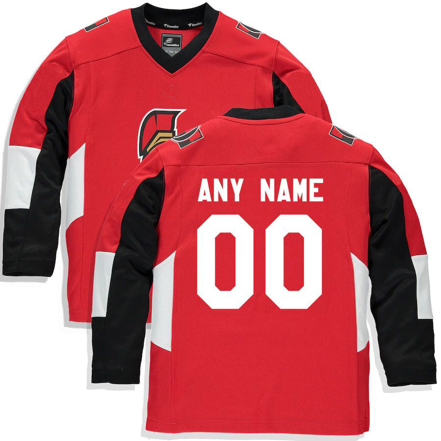 Custom O.Senators Fanatics Branded Home Replica Jersey Red Stitched American Hockey Jerseys CROVYIE
