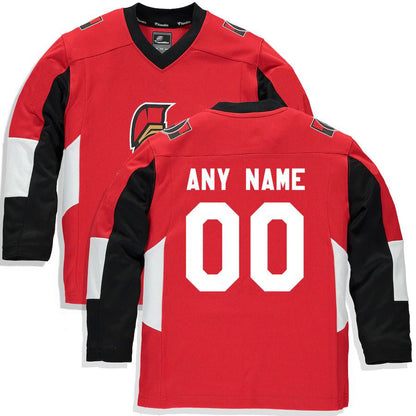 Custom O.Senators Fanatics Branded Home Replica Jersey Red Stitched American Hockey Jerseys CROVYIE