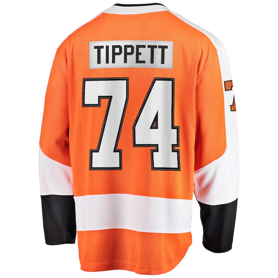 P.Flyers #74 Owen Tippett Fanatics Branded Home Breakaway Player Jersey Orange Stitched American Hockey Jerseys CROVYIE