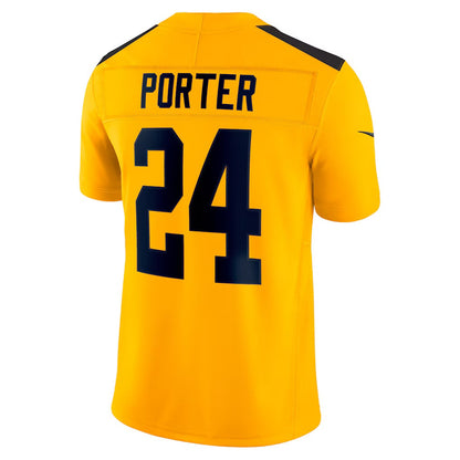 P.Steelers #24 Joey Porter Jr. Gold Alternate 1933 Throwback Vapor F.U.S.E. Limited Stitched American Football Jerseys
