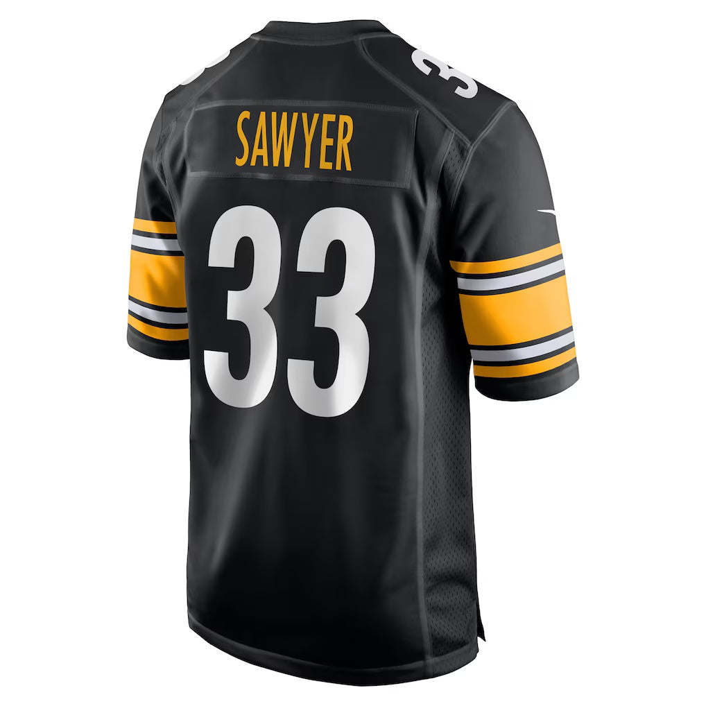 P.Steelers #33 Jack Sawyer Black Team Game Stitched American Football Jerseys