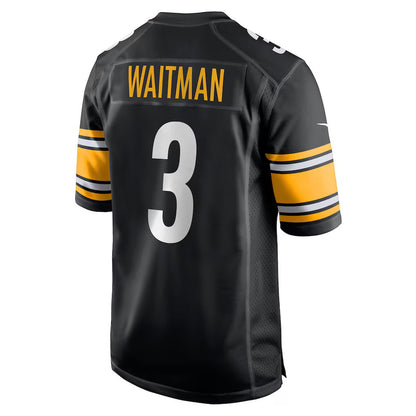 P.Steelers #3 Corliss Waitman Black Team Game Stitched American Football Jerseys