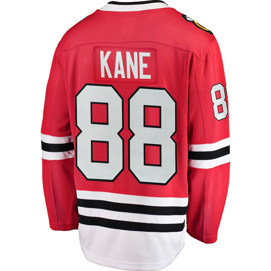 C.Blackhawks #88 Patrick Kane Fanatics Branded Breakaway Player Jersey Red Stitched American Hockey Jerseys CROVYIE