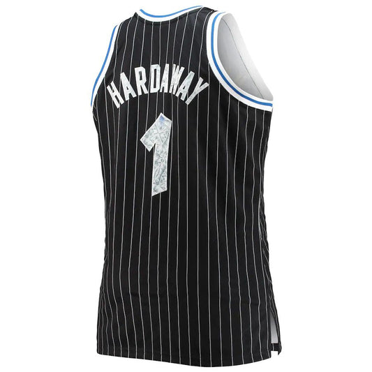 O.Magic #1 Penny Hardaway Mitchell & Ness Big & Tall 1994-95  75th Anniversary Diamond Swingman Jersey Black Stitched American Basketball Jersey