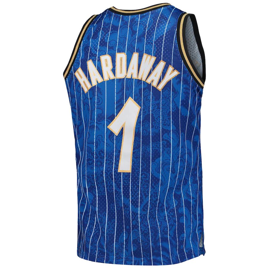 O.Magic #1 Penny Hardaway Mitchell & Ness Hardwood Classics 1994-95 Lunar New Year Swingman Jersey Blue Stitched American Basketball Jersey