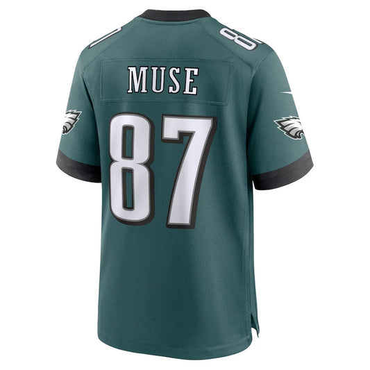 P.Eagles #87 Nick Muse Midnight Green Team Game American Football Jerseys