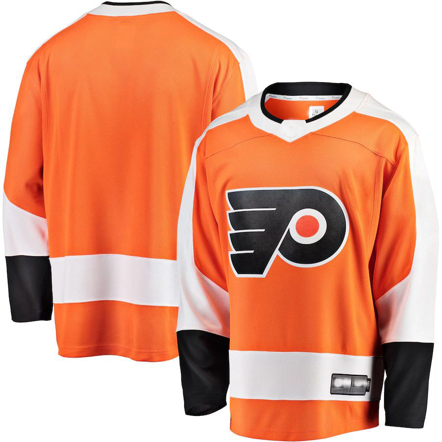 P.Flyers Fanatics Branded Breakaway Home Jersey Orange Stitched American Hockey Jerseys CROVYIE