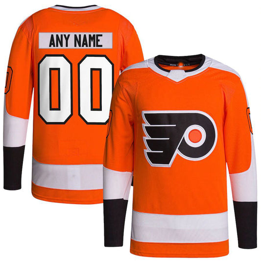 Custom P.Flyers Authentic Jersey Orange Stitched American Hockey Jerseys CROVYIE