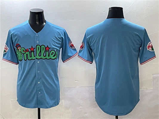 Philadelphia Phillies Blank Light Blue Phanatic Limited Stitched Baseball Jersey