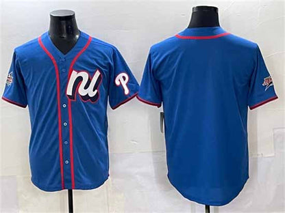Philadelphia Phillies National League Blank Blue 2025 All-Star Edition Limited Stitched Baseball Jersey