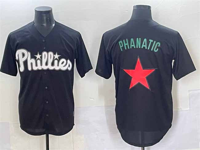 Philadelphia Phillies Phanatic Black Lights Out Limited Stitched Baseball Jersey
