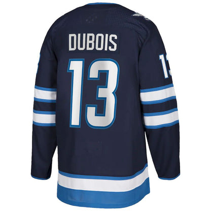 W.Jets #13 Pierre-Luc Dubois Home Authentic Player Jersey Navy Stitched American Hockey Jerseys CROVYIE