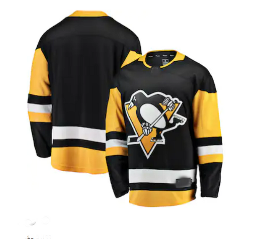P.Penguins Fanatics Branded Breakaway Home Jersey Black Stitched American Hockey Jerseys CROVYIE
