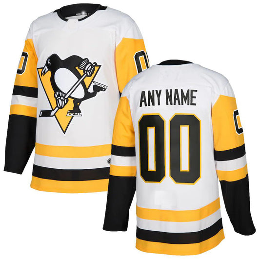 Custom P.Penguins Authentic White Stitched American Hockey Jerseys CROVYIE
