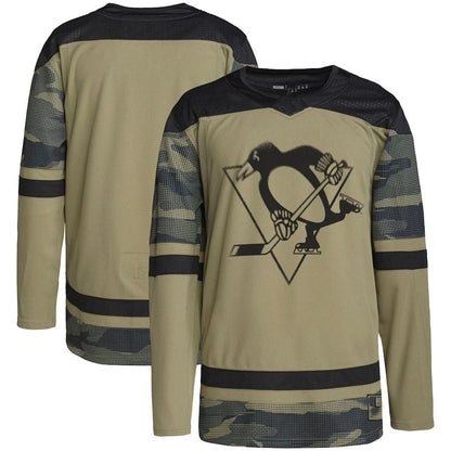 P.Penguins Military Appreciation Team Authentic Practice Jersey Camo Stitched American Hockey Jerseys CROVYIE