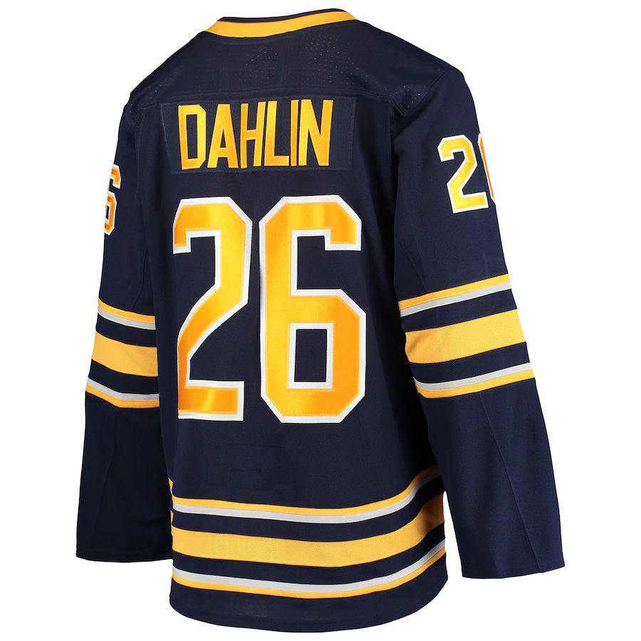 B.Sabres #26 Rasmus Dahlin 2020-21 Authentic Home Player Jersey Navy Stitched American Hockey Jerseys CROVYIE
