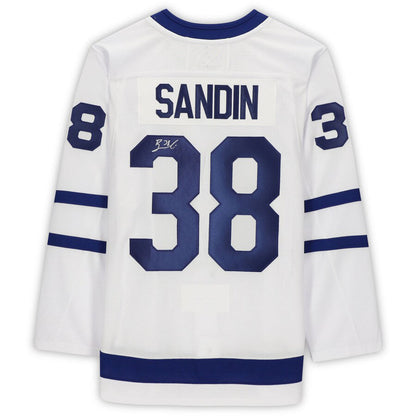 T.Maple Leafs #38 Rasmus Sandin Rasmus Sandin Fanatics Authentic Autographed White  Stitched American Hockey Jerseys CROVYIE