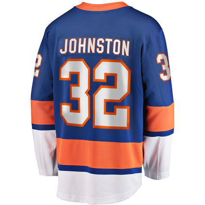 NY.Islanders #32 Ross Johnston Fanatics Branded Home Breakaway Player Jersey Royal Stitched American Hockey Jerseys CROVYIE