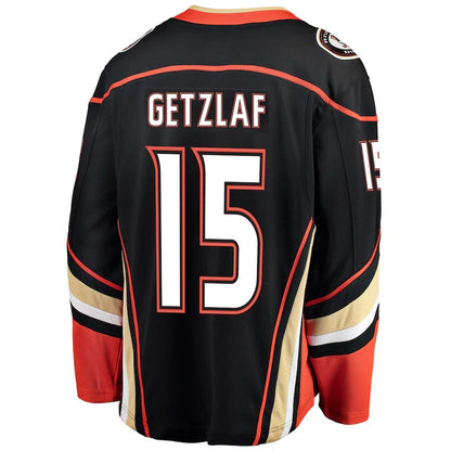 A.Ducks #15 Ryan Getzlaf Fanatics Branded Home Breakaway Player Jersey Black Stitched American Hockey Jerseys CROVYIE