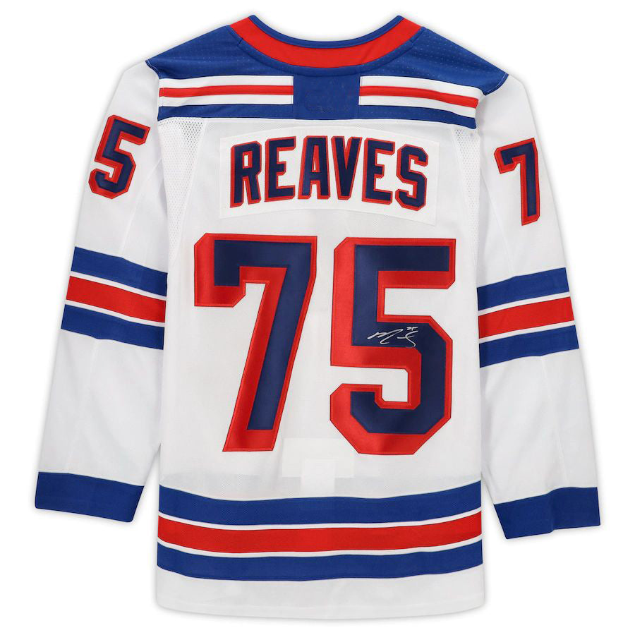NY.Rangers #75 Ryan Reaves Fanatics Authentic Autographed White Stitched American Hockey Jerseys CROVYIE