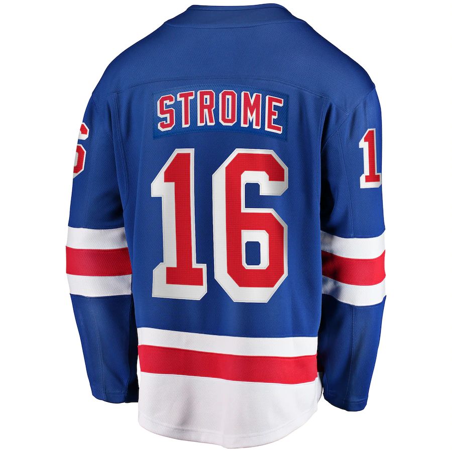 NY.Rangers #16 Ryan Strome Fanatics Branded Team Color Breakaway Player Jersey Blue Stitched American Hockey Jerseys CROVYIE