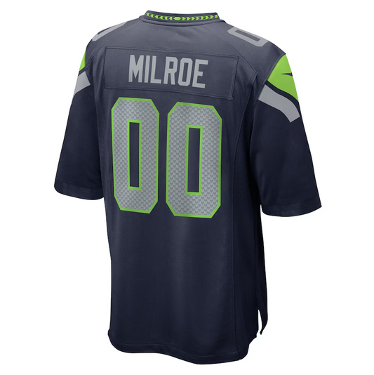 S.Seahawks #00 Jalen Milroe College Navy 2025 Draft Game Stitched American Football Jerseys