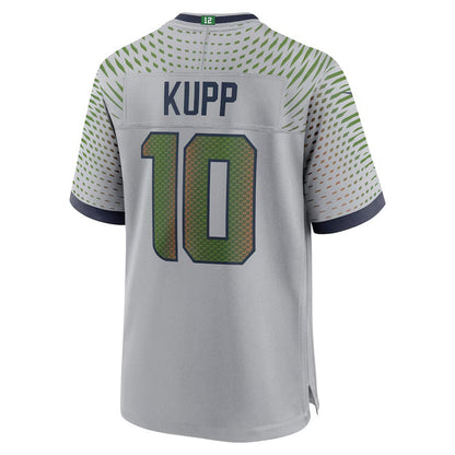S.Seahawks #10 Cooper Kupp 2025 Rivalries Collection Game Jersey-CROVYIE - Wolf Gray Stitched American Football Jersey-CROVYIE