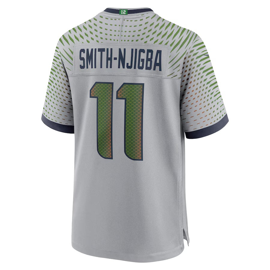 S.Seahawks #11 Jaxon Smith-Njigba 2025 Rivalries Collection Game Jersey-CROVYIE - Wolf Gray Stitched American Football Jersey-CROVYIE