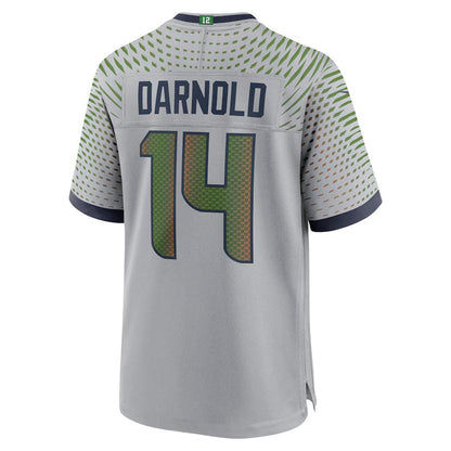 S.Seahawks #14 Sam Darnold 2025 Rivalries Collection Game Jersey-CROVYIE - Wolf Gray Stitched American Football Jersey-CROVYIE