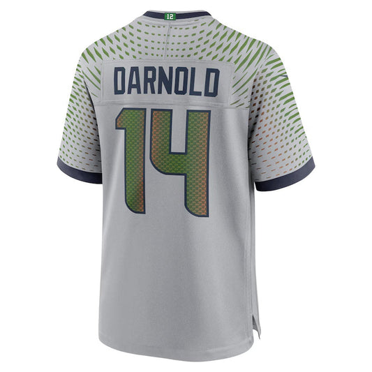 S.Seahawks #14 Sam Darnold 2025 Rivalries Collection Game Jersey-CROVYIE - Wolf Gray Stitched American Football Jersey-CROVYIE