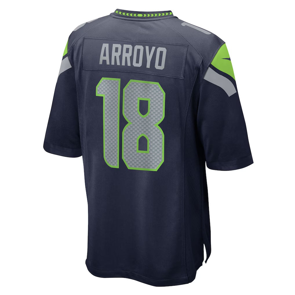 S.Seahawks #18 Elijah Arroyo College Navy Team Game Stitched American Football Jerseys