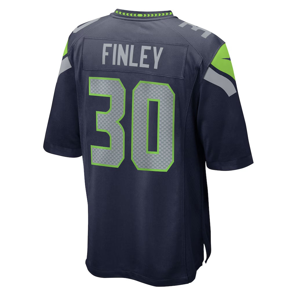 S.Seahawks #30 AJ Finley College Navy Team Game Stitched American Football Jerseys